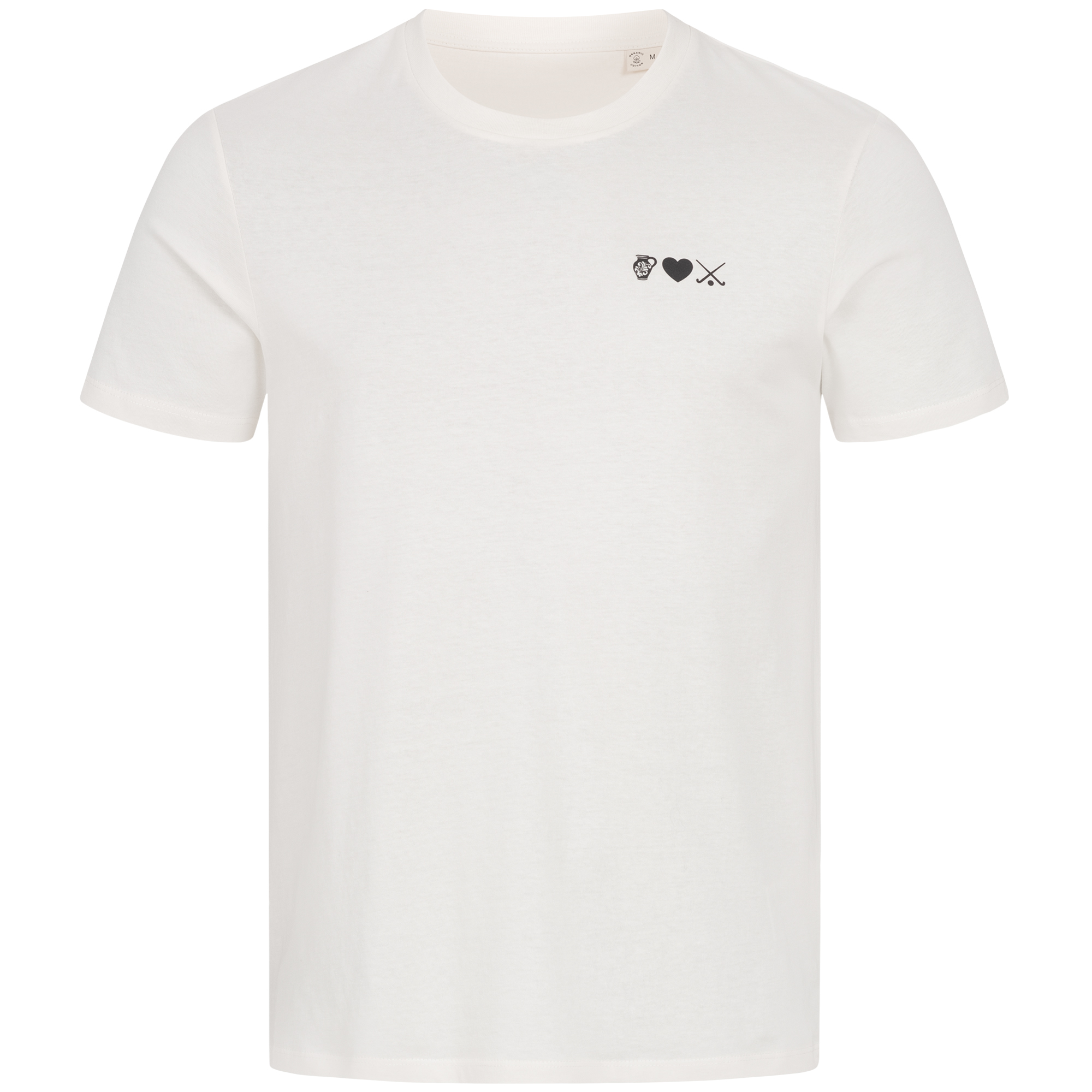 Unisex-T-Shirt ivory mit Druck BembelHerzHockey