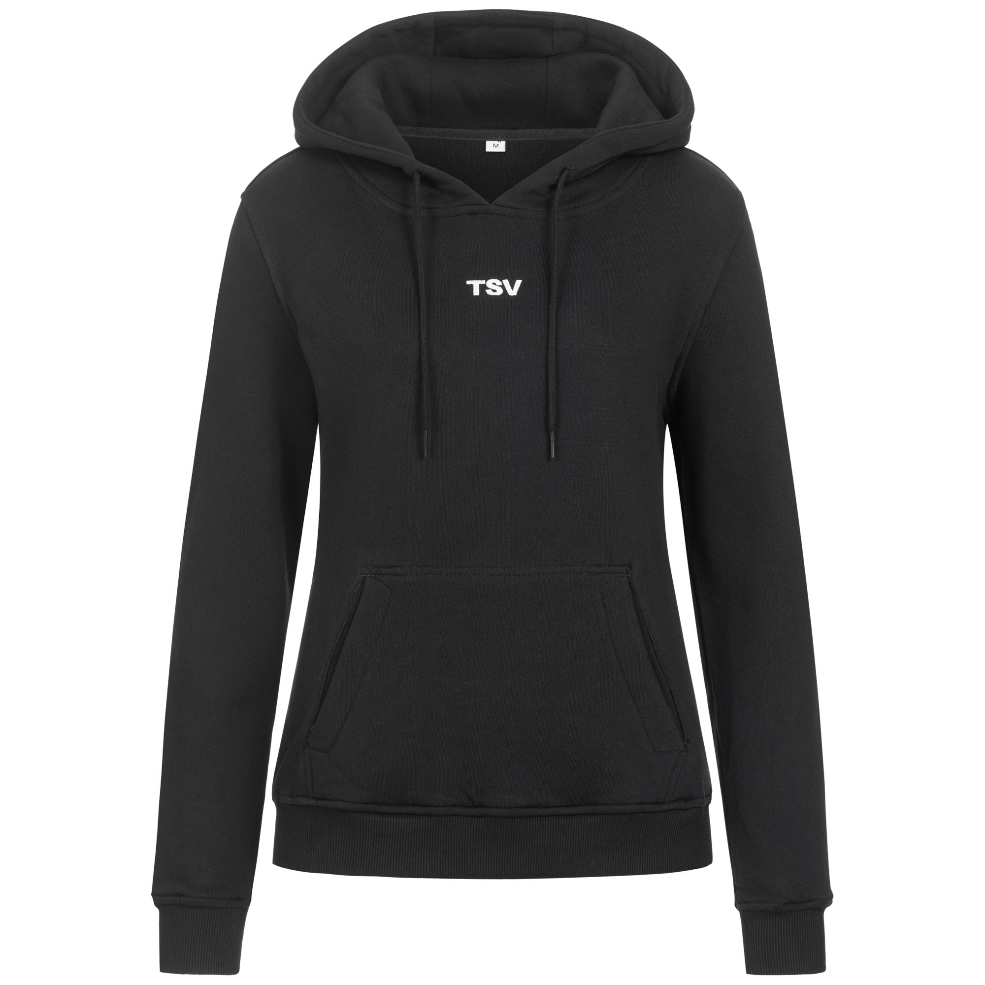 Organic Hoodie Damen schwarz mit Stick "TSV"