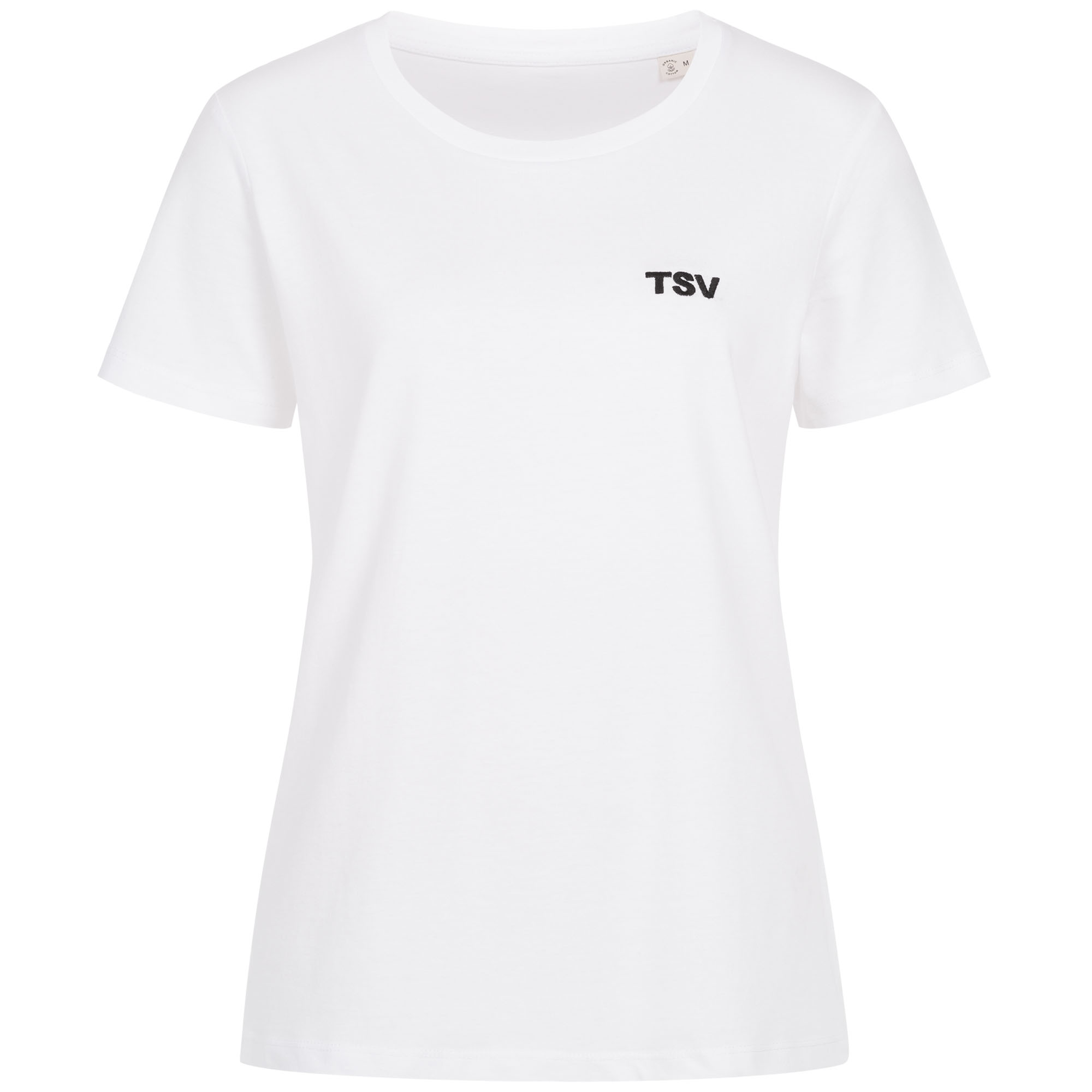 Damen-T-Shirt weiss mit Stick "TSV"