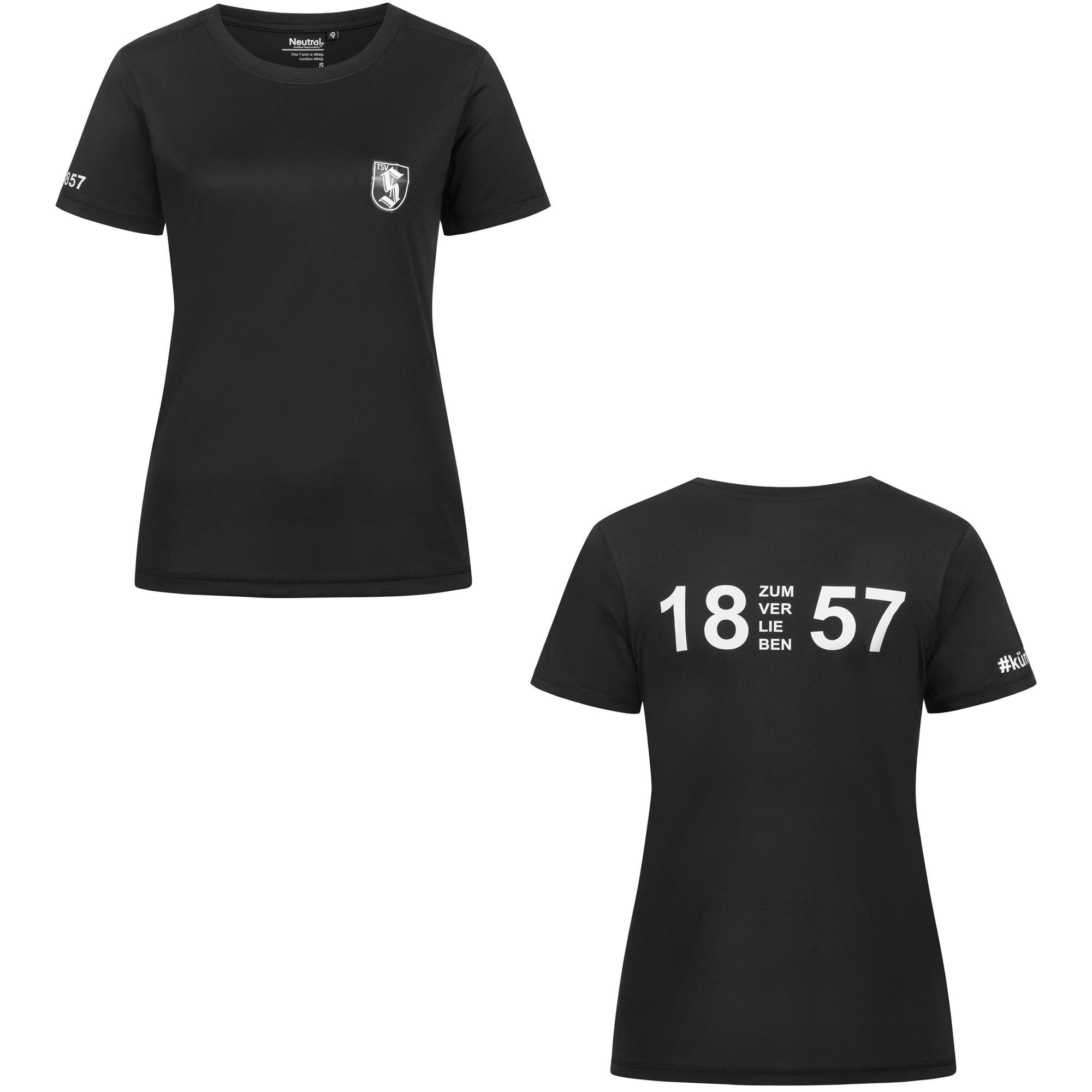 Damen Performance T-Shirt schwarz