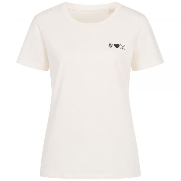 Artikelbild 1 des Artikels Damen-T-Shirt ivory mit Druck BembelHerzHockey