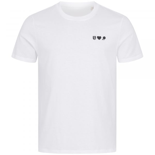 Artikelbild 1 des Artikels Unisex-T-Shirt weiss mit Druck LogoHerzTischtennis