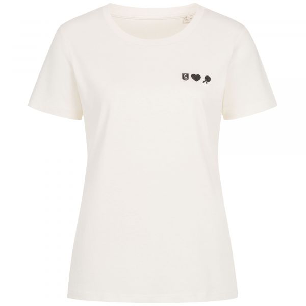 Artikelbild 1 des Artikels Damen-T-Shirt ivory mit Druck LogoHerzTischtennis